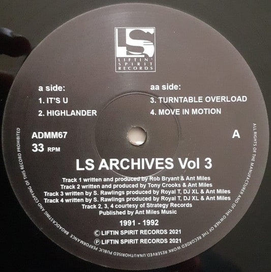 Various - LS Archives Vol 3 (12", EP) on Liftin' Spirit Records at Further Records