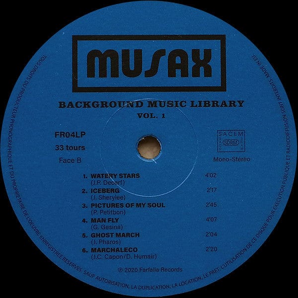 Various - Musax Background Music Library Vol. 1 (LP) Farfalla Records (2) Vinyl