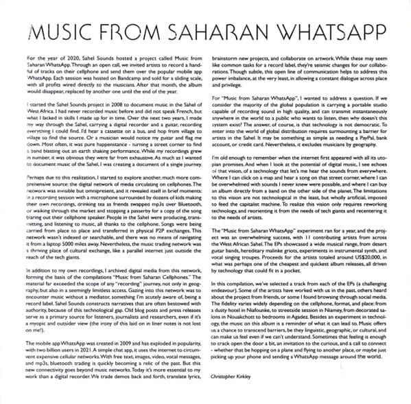Various - Music From Saharan WhatsApp (LP) Sahel Sounds Vinyl