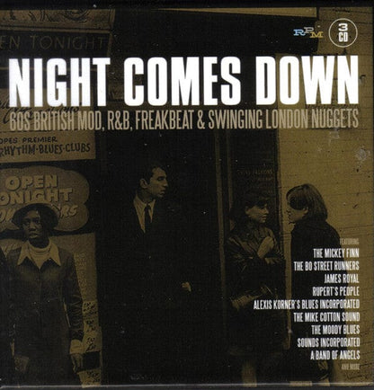 Various - Night Comes Down: 60s British Mod, R&B, Freakbeat & Swinging London Nuggets (3xCD) RPM Records (2) CD 5013929553507