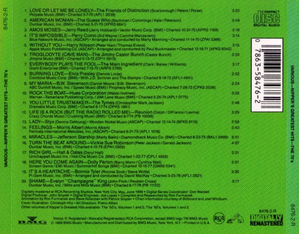 Various - Nipper's Greatest Hits - The 70's (CD) – Further Records