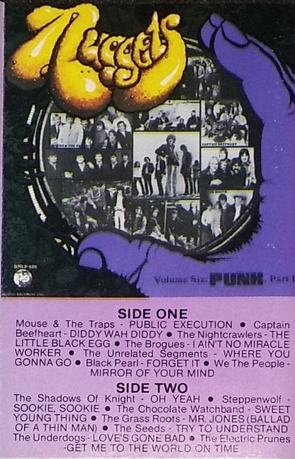 Various – Nuggets Volume Six: Punk, Part Two (Cassette, Rhino Records, 1985) Front Cover