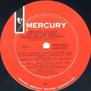 Various - Original Golden Hits Of The Great Blues Singers - Volume II (LP) Mercury Vinyl