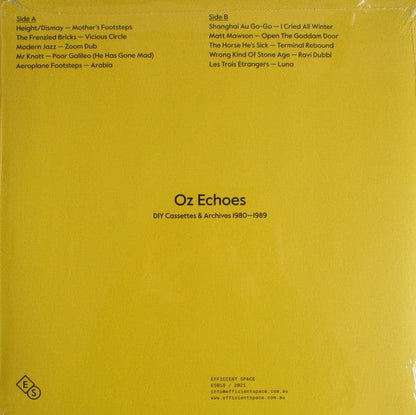 Various - Oz Echoes: DIY Cassettes And Archives 1980-1989 (LP) Efficient Space Vinyl 4251804124652