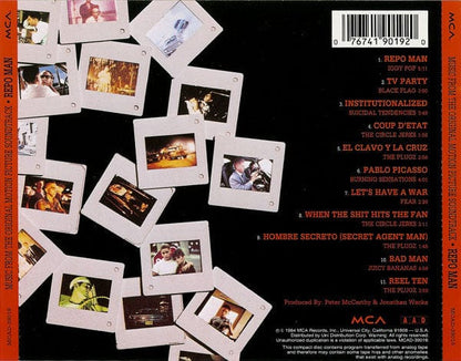 Various – Repo Man (Music From The Original Motion Picture Soundtrack) (CD, MCA Records) Back Cover