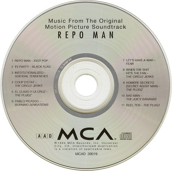Various – Repo Man (Music From The Original Motion Picture Soundtrack) (CD, MCA Records) Image 3