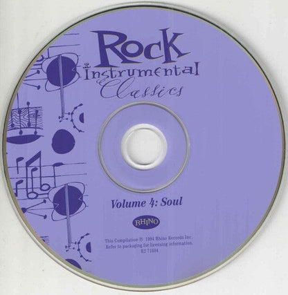 Various – Rock Instrumental Classics, Vol 4: Soul (CD, Rhino Records, 1994) Image 3