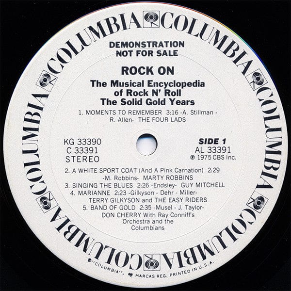 Various - Rock On The Musical Encyclopedia Of Rock N' Roll The Solid Gold Years (2xLP) Columbia Vinyl