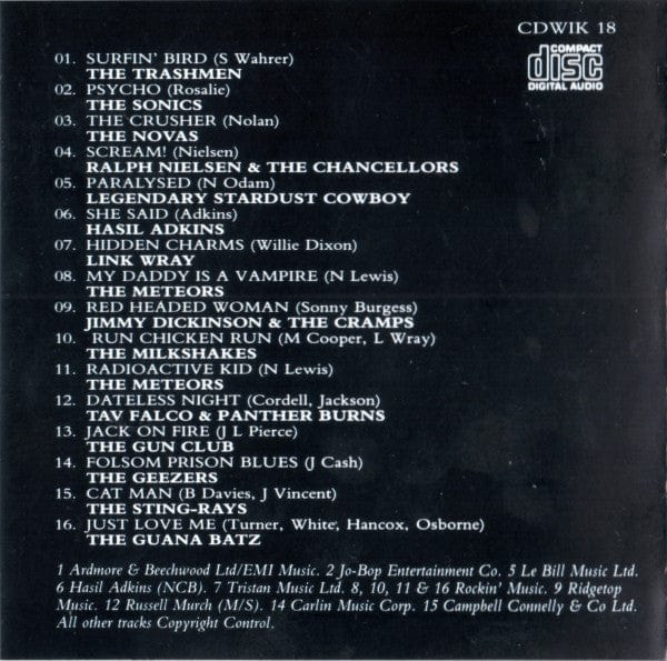 Various - Rockabilly Psychosis And The Garage Disease (CD) Big Beat Records CD 029667401821