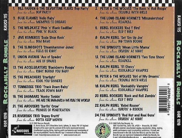 Various - Rockabilly Rumble (CD) Golly Gee Records,Raucous Records CD 670917062028