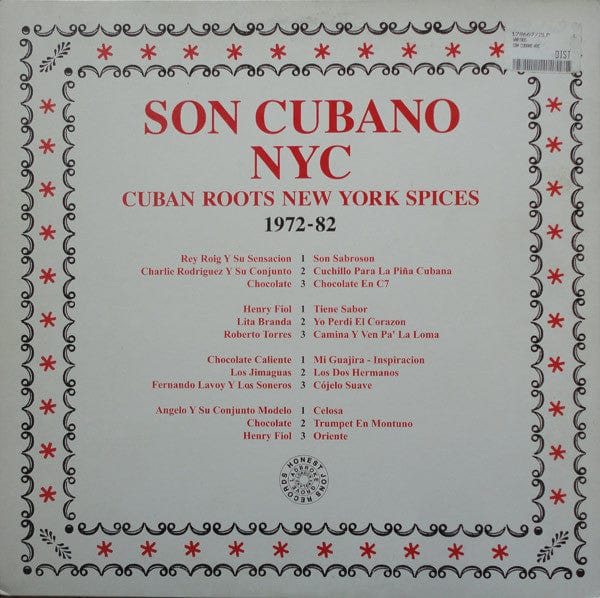 Various – Son Cubano NYC (Cuban Roots New York Spices 1972-82) (2xLP, Honest Jon's Records, 2004) Back Cover
