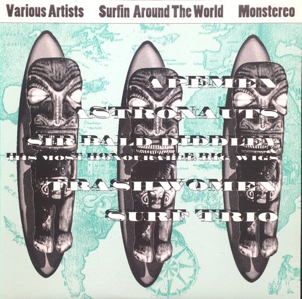 Various – Surfin Around The World (LP, Pin Up Records, 1995) Front Cover