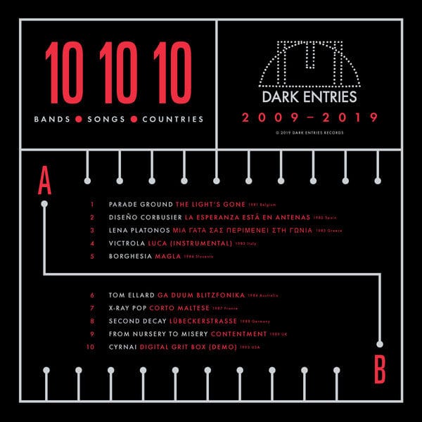 Various - Tens Across The Board (LP) Dark Entries Vinyl