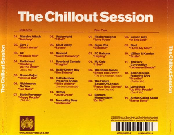 Various - The Chillout Session (2xCD) Ministry Of Sound CD 824669500523