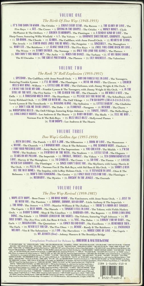 Various – The Doo Wop Box (4xCD+Box Set, Rhino Records, 1994) Image 3