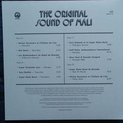 Various – The Original Sound Of Mali (2xLP, Mr Bongo, 2017) Back Cover