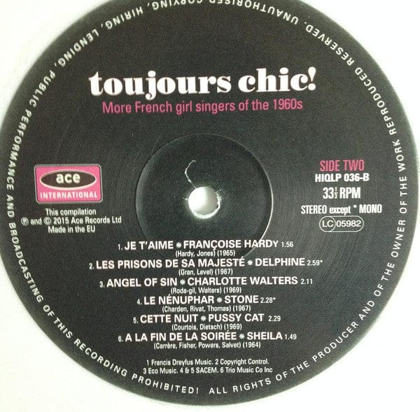 Various - Toujours Chic! (LP, Comp, Lav) Ace