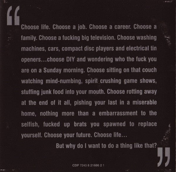 Various - Trainspotting #2 (Music From The Motion Picture Vol #2) (CD) Capitol Records CD 724382168621