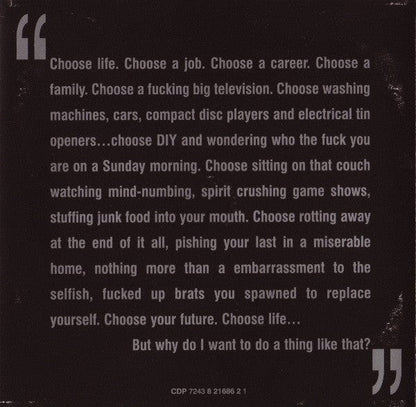 Various - Trainspotting #2 (Music From The Motion Picture Vol #2) (CD) Capitol Records CD 724382168621