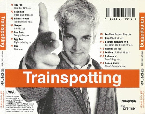 Various - Trainspotting (Music From The Motion Picture) (CD) Capitol Records CD 724383719020