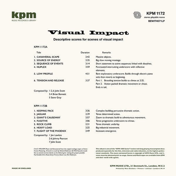 Various - Visual Impact (LP, RE, RM, 180) Be With Records