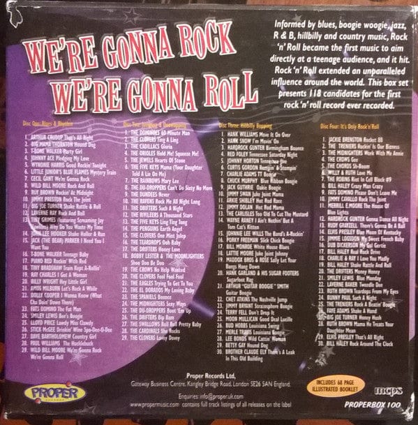 Various - We're Gonna Rock, We're Gonna Roll (4xCD) Proper Records (2) CD 805520021005