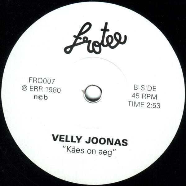 Velly Joonas - Stopp, Seisku Aeg! (7") Frotee Vinyl