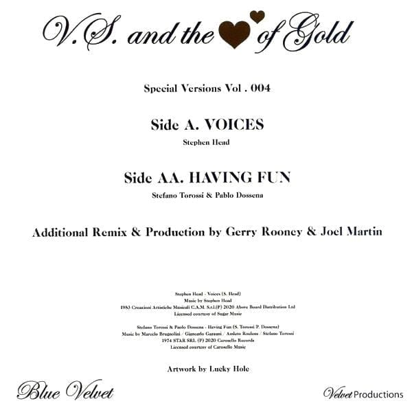 Velvet Season & The Hearts Of Gold - Special Versions Vol . 004 (12") Blue Velvet (7)