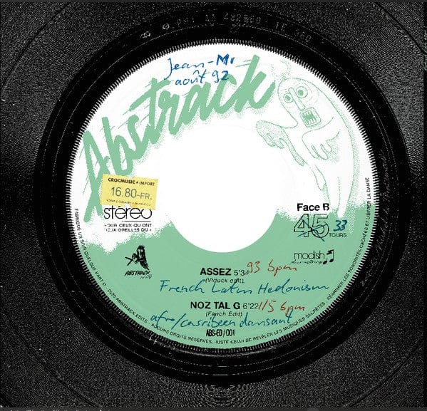 Vidock Fanch Edits De Nantes – Abstrack Edits 001 (12", Abstrack Records, 2020) Front Cover