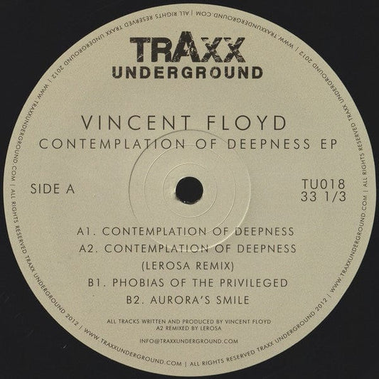 Vincent Floyd - Contemplation Of Deepness EP (12", EP) Traxx Underground