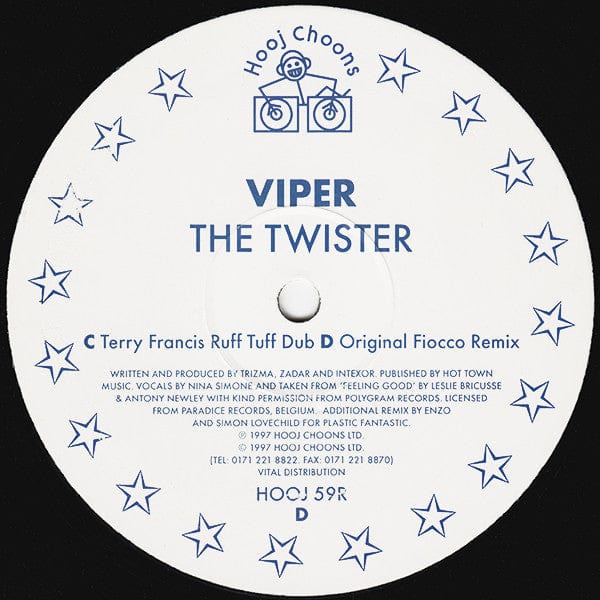 Viper - The Twister (12") Hooj Choons Vinyl 5018615415930