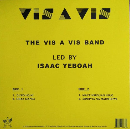 Vis A Vis - Di Wo Ho Ni (LP) We Are Busy Bodies Vinyl 634457066380