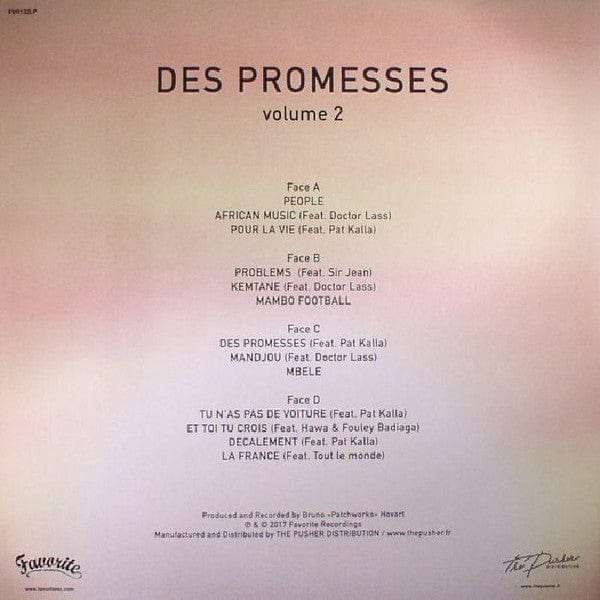 Voilaaa - Des Promesses (2xLP) Favorite Recordings Vinyl