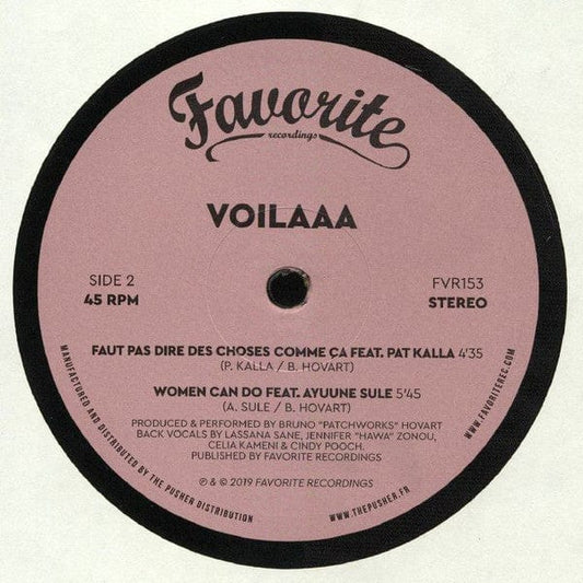 Voilaaa - Tu Mens Devant Moi (12") Favorite Recordings Vinyl
