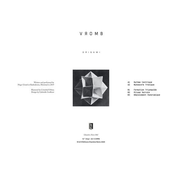 Vromb - Origami (12") Chambre Noire Vinyl