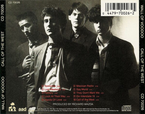 Wall Of Voodoo – Call Of The West (CD, I.R.S. Records) Back Cover