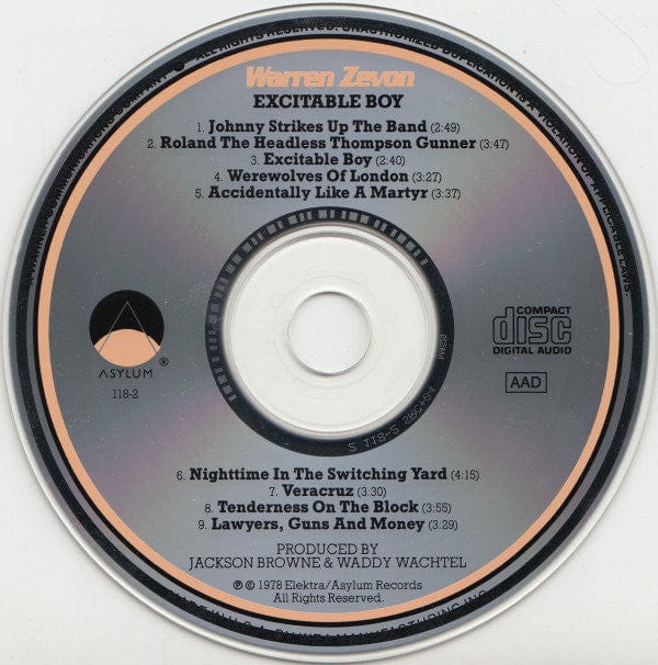 Warren Zevon - Excitable Boy (CD) Asylum Records CD 0075596052122