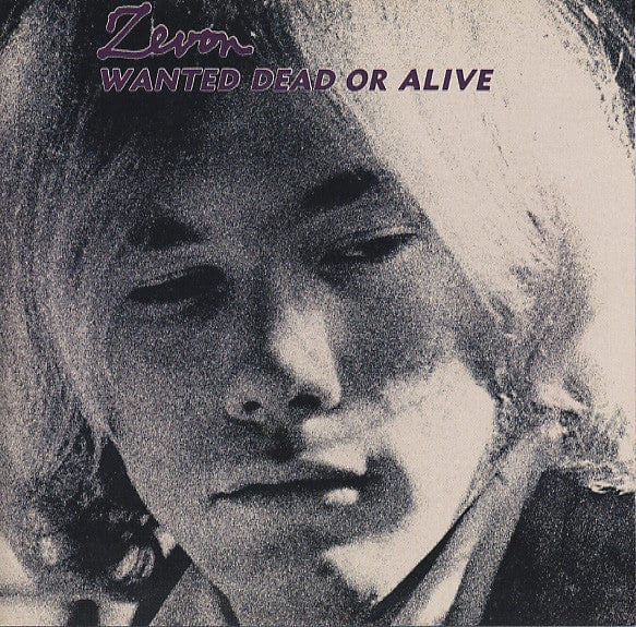 Zevon – Wanted Dead Or Alive (CD, Capitol Records, 2003) Front Cover