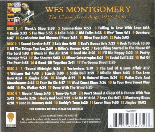 Wes Montgomery - The Classic Recordings 1958-1960 (4xCD) Enlightenment (3) CD 823564647326