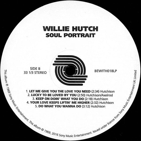 Willie Hutch – Soul Portrait (LP, 180g, Be With Records, 2016) Image 4
