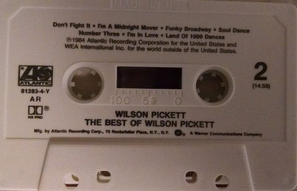 Wilson Pickett - The Best Of Wilson Pickett (Cassette) Atlantic,Atlantic Cassette 07567812834