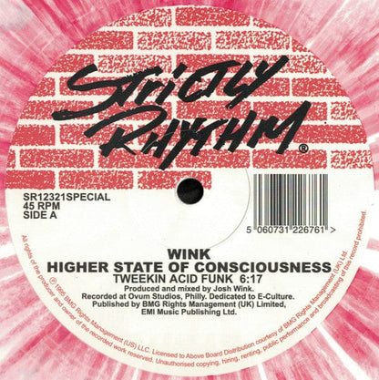 Wink* - Higher State Of Consciousness (12") Strictly Rhythm Vinyl 5060731226761