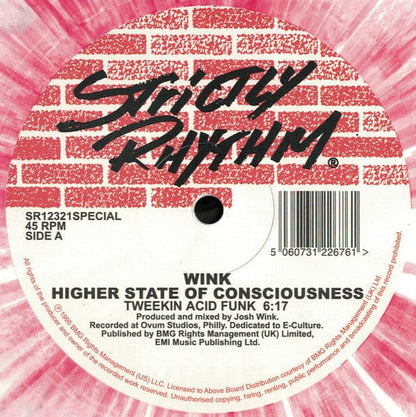 Wink* - Higher State Of Consciousness (12", Whi) Strictly Rhythm