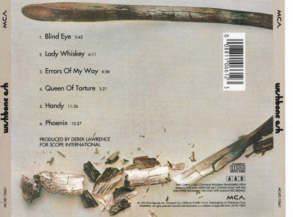 Wishbone Ash - Wishbone Ash (CD) MCA Records,MCA Records CD 008811066123
