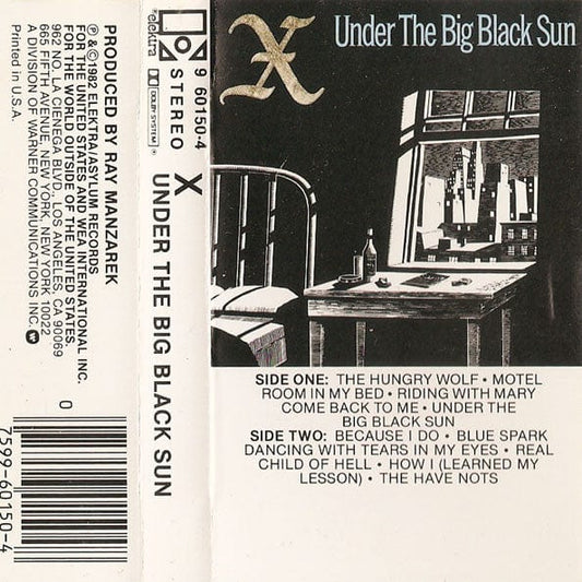 X (5) - Under The Big Black Sun (Cassette) Elektra,Elektra Cassette 075996015048