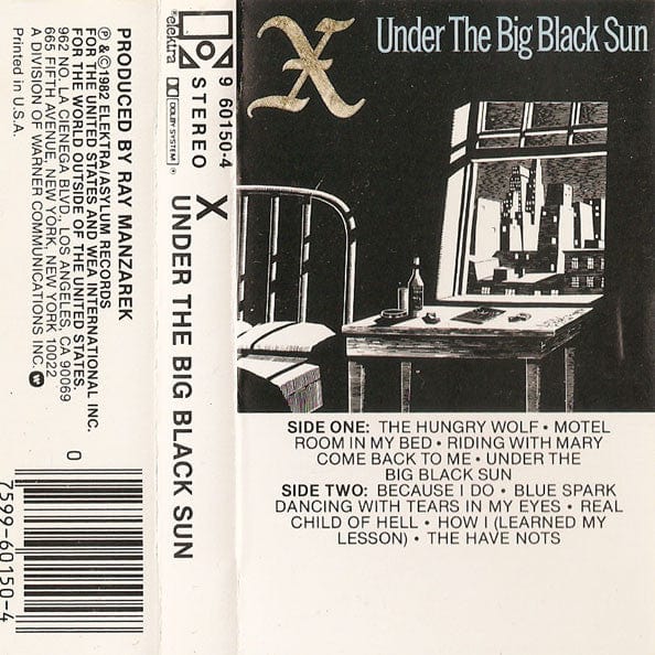 X (5) - Under The Big Black Sun (Cassette) Elektra,Elektra Cassette 075996015048