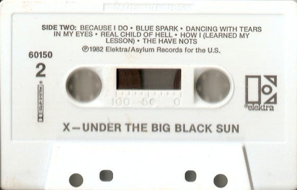 X (5) - Under The Big Black Sun (Cassette) Elektra,Elektra Cassette 075996015048