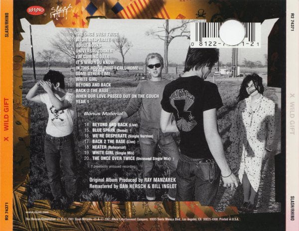 X (5) - Wild Gift (CD) Slash Records,Rhino Records (2) CD 081227437121