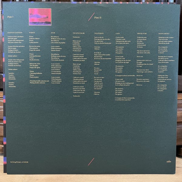 Xeno & Oaklander – Vi/deo (LP, Red, Dais Records, 2021) Back Cover