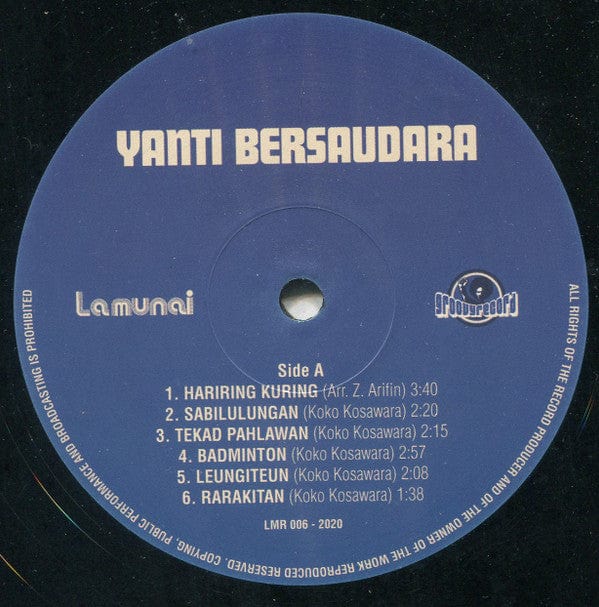 Yanti Bersaudara - Yanti Bersaudara (LP) La Munai Records,Groovyrecord Vinyl 8998368882852